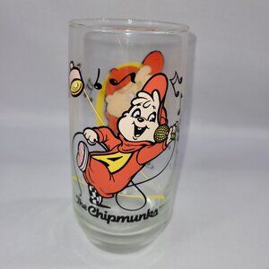 The Chipmunks Alvin 1985 Vintage 5.75" Collectors Glass